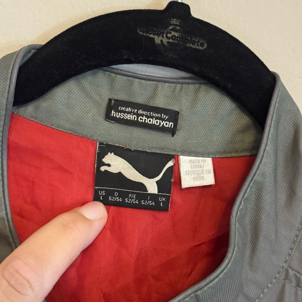 Puma Windbreaker Jacket Gray Large - image 6
